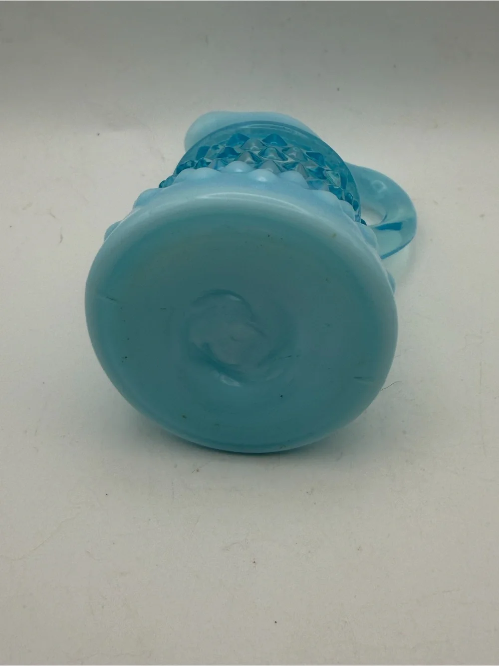 Fenton Blue Hobnail Glass Cruet with Stopper